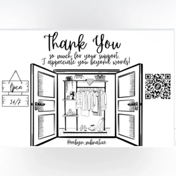 BUY NOW 300 Custom Thank You QR Stickers Mix & Match - Picture 8 of 13